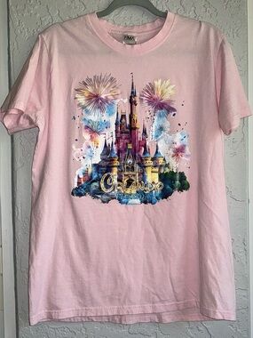 Pink Orlando Florida Castle Graphic Women's T‑Shirt